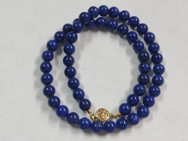 1101L49 天然ラピスラズリ 宝石鑑別書付 直径約8mm 約39.4g