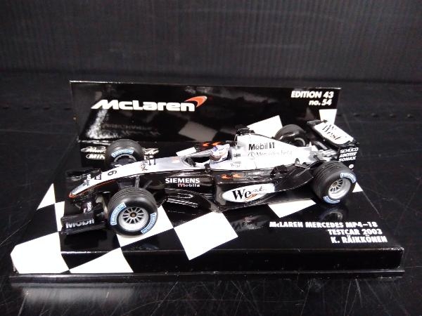  現状品 MINICHAMPS ミニチャンプス 530034316 マクラーレン メルセデス MP4-18 K.ライコネン 1:43(レーシングカー)｜売買されたオークション情報、yahooの商品情報をアーカイブ公開 - オークファン レーシングカー