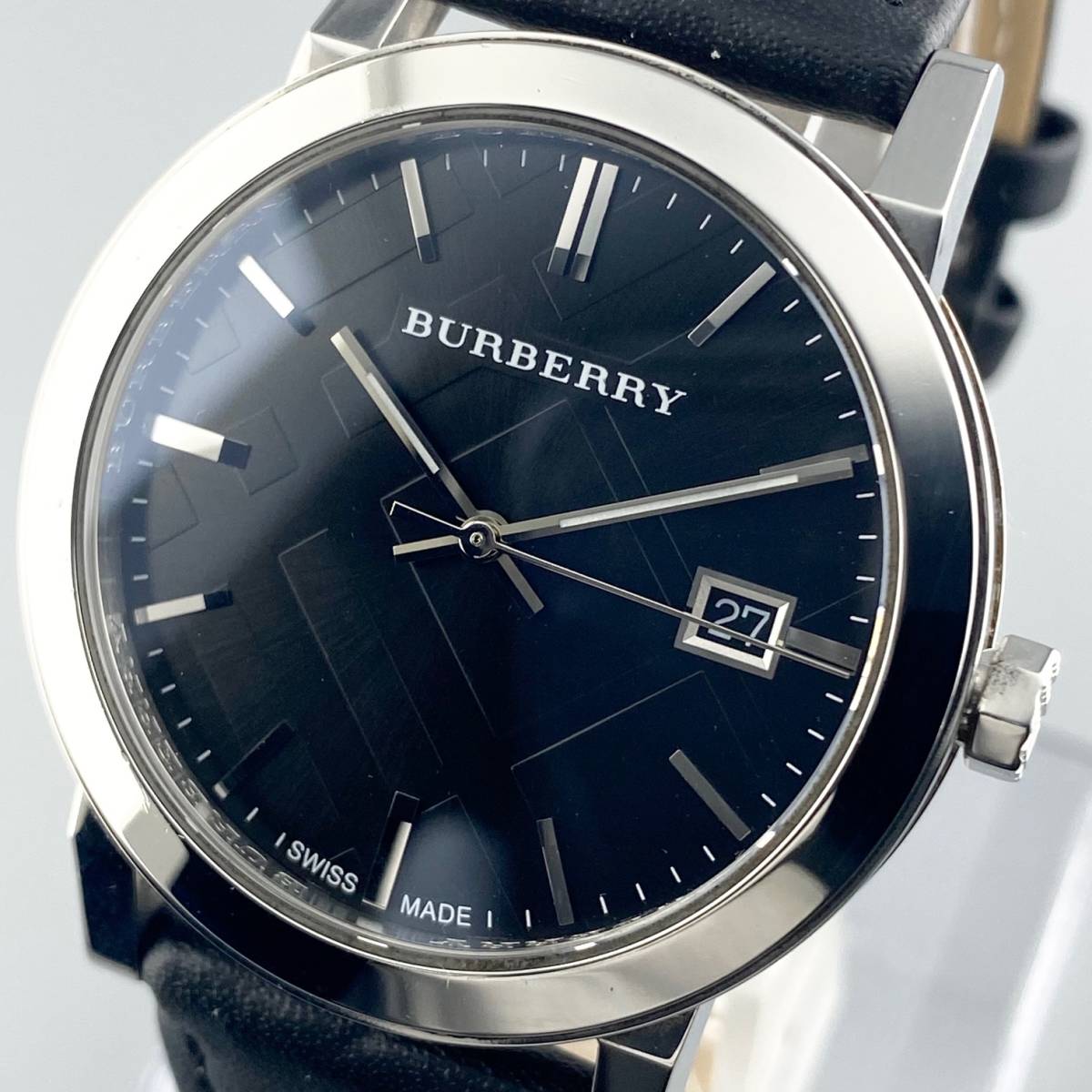 1円～】BURBERRY バーバリー 腕時計 メンズ BU9001 ブラック文字盤 