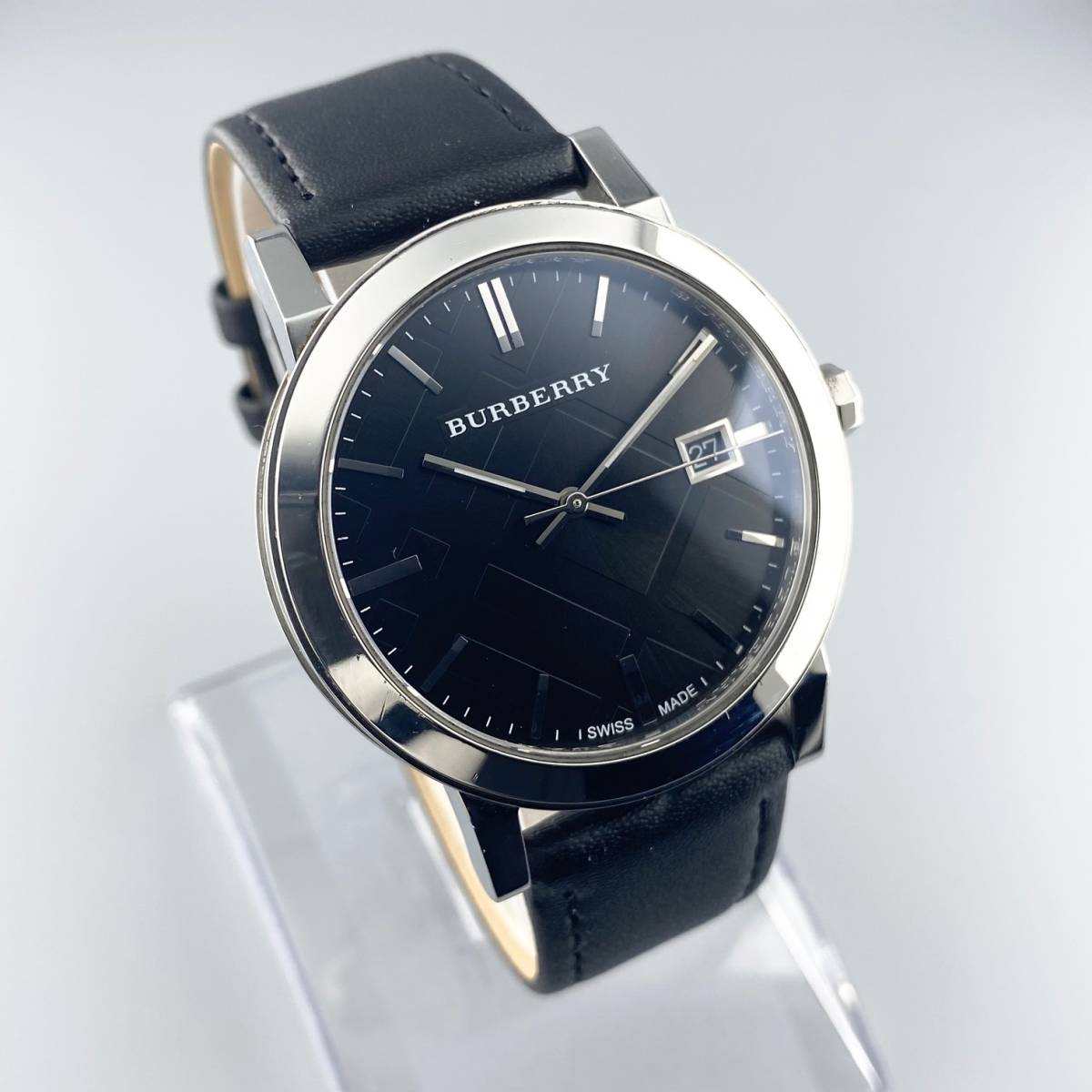1円～】BURBERRY バーバリー 腕時計 メンズ BU9001 ブラック文字盤 