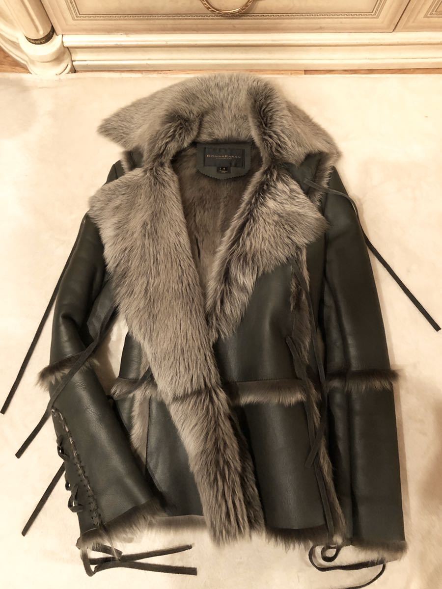 羊革ラムレザーリアルムートンコートdonnakaran collection希少モデル 