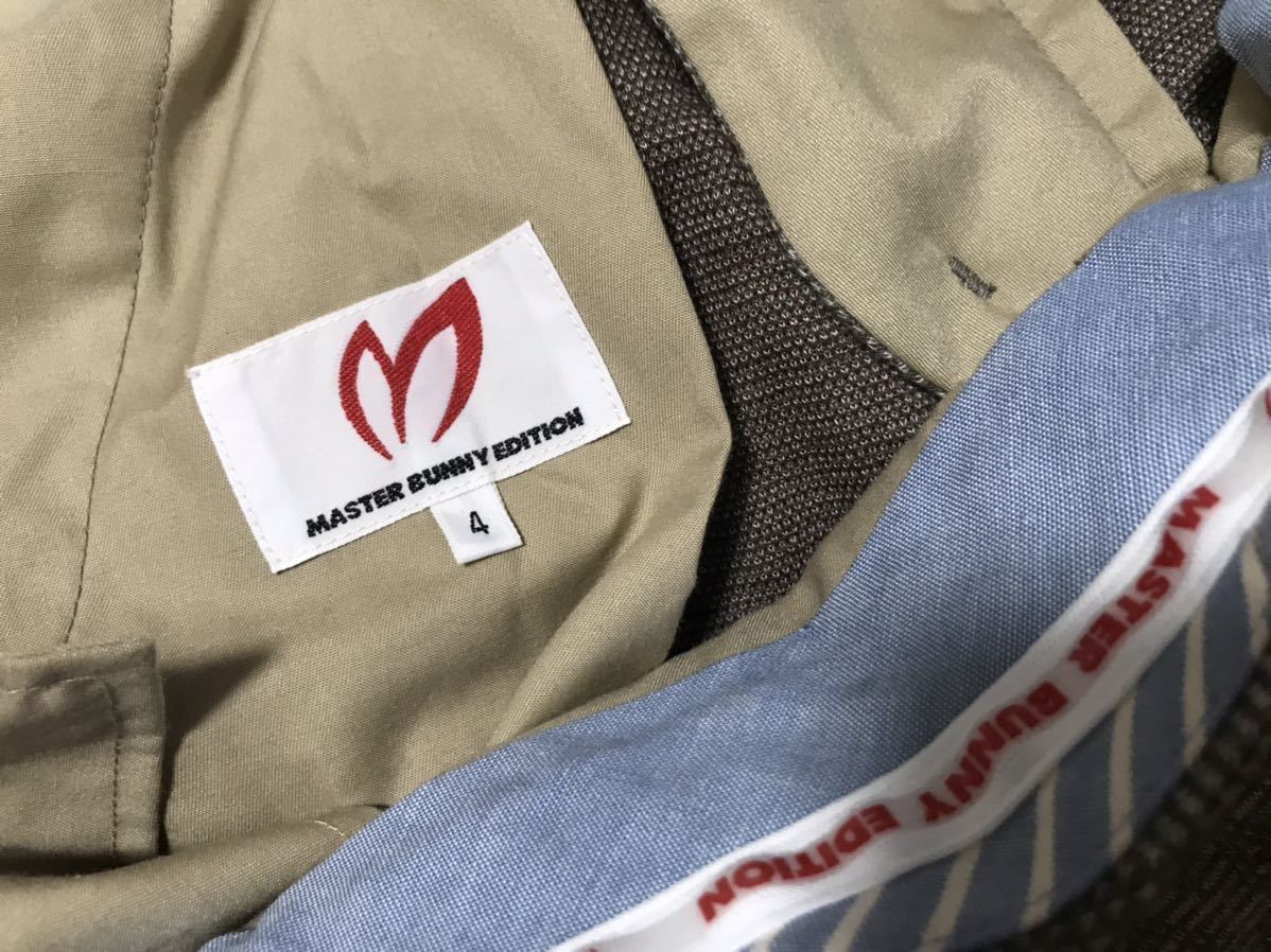 ■送料無料 美品 秋冬用 ウール混 マスターバニー ゴルフパンツ サイズ4 ベージュ柄 M03 パーリーゲイツ MASTER マスターバニー ウール パンツの通販 美品マスターバニー ショートパンツ