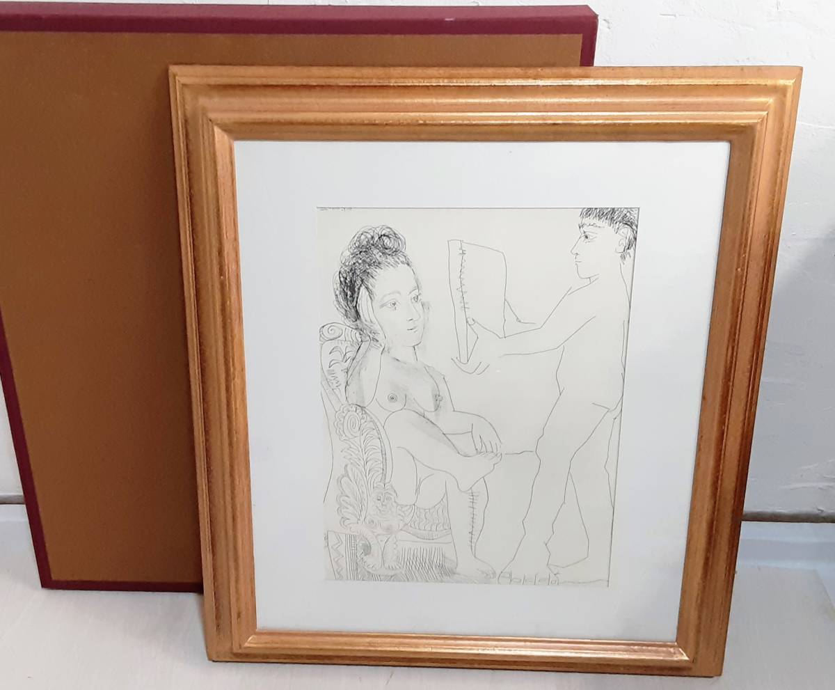 1000円☆大型 絵画 作者サインあり☆人物画 額装 美女 インテリア 