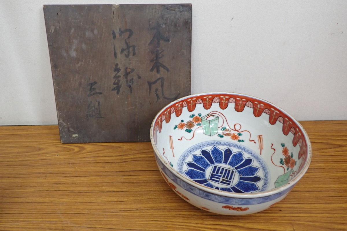 大明萬暦年製銘 染付赤絵花瓶 30.5㎝ Yahoo!オークション - 「大明萬