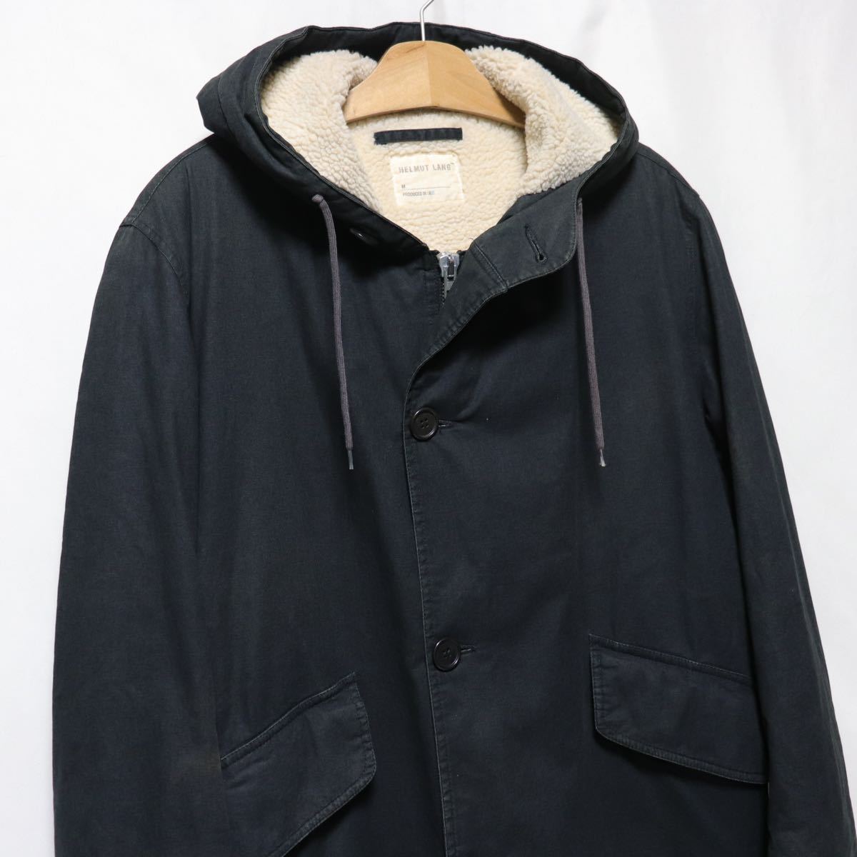 希少【helmut lang】初期 イタリア製 ボア/モッズコート ミリタリー 