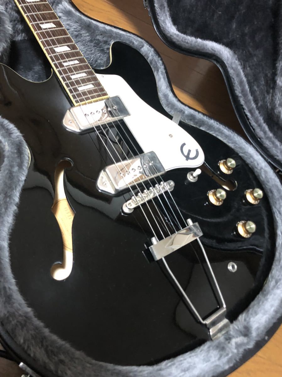 完動品】Epiphone casino エピフォンカジノ EB エボニーブラック 純正 