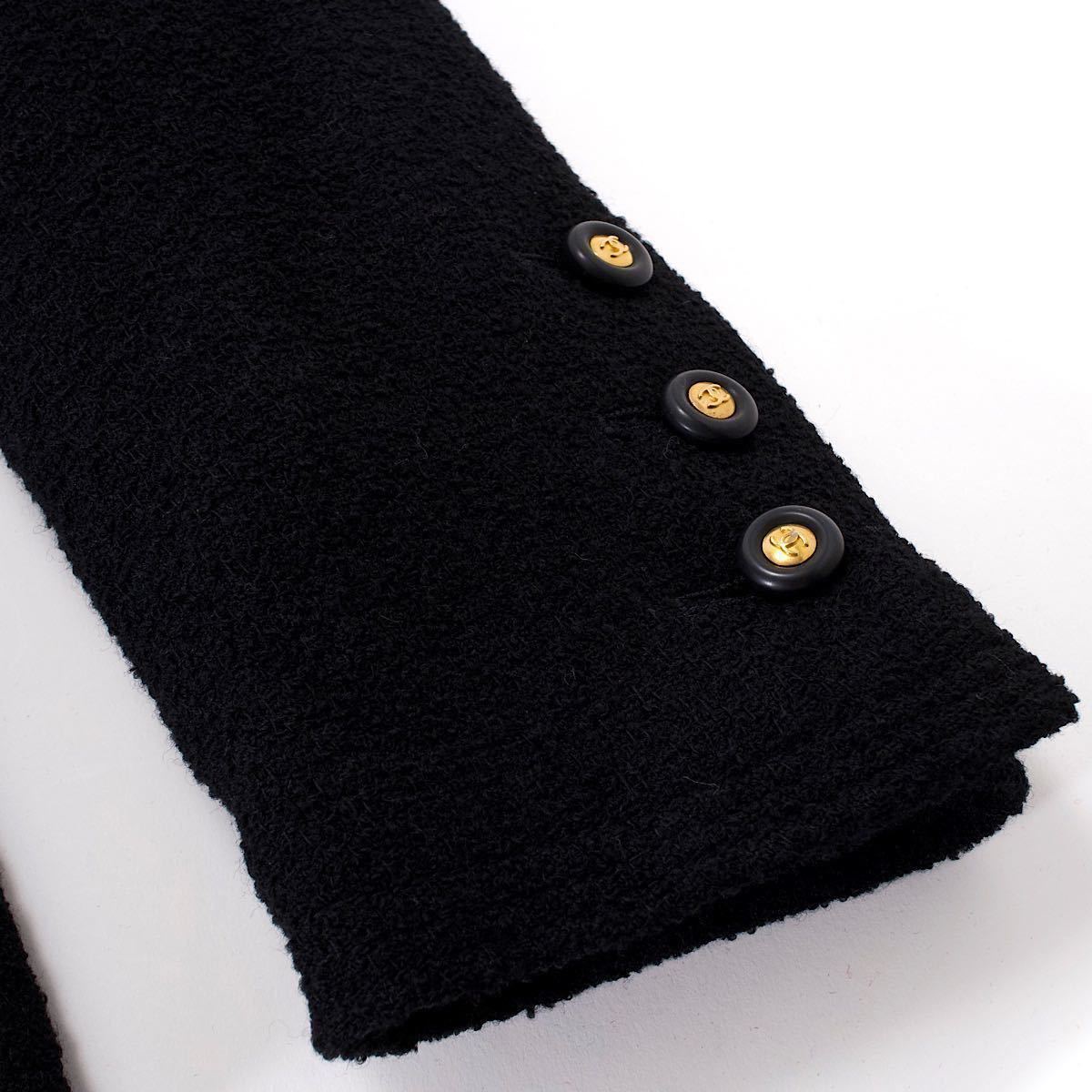 希少 CHANEL シャネル 金ボタン ジャケット 短丈 ココマーク 激レア vintage CHANEL 96C CC金ボタン ショート丈 ツイードジャケット