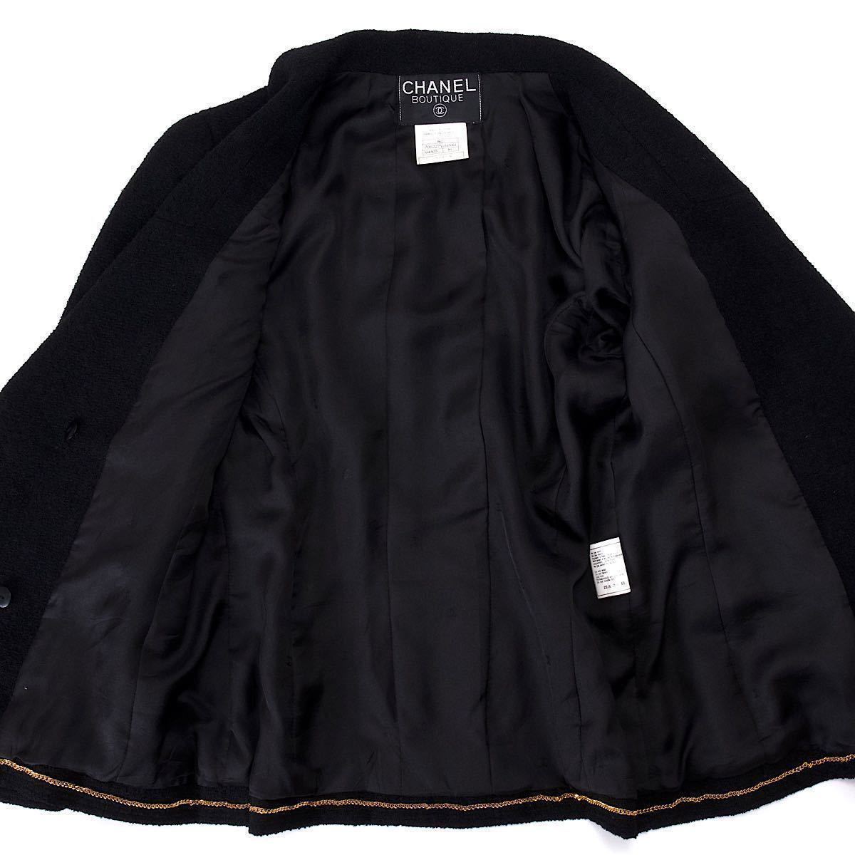 希少 CHANEL シャネル 金ボタン ジャケット 短丈 ココマーク 激レア vintage CHANEL 96C CC金ボタン ショート丈 ツイードジャケット