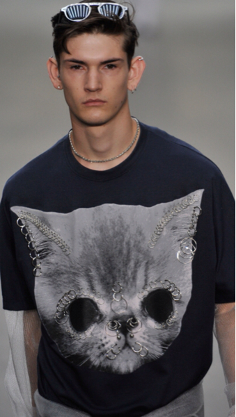 13ss shaun samson キャット×ピアス Tシャツ Gdragon 清水翔太(Lサイズ 
