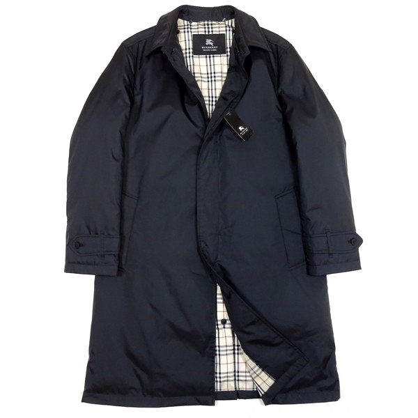 バーバリーブラックレーベル FUR難 ダウンステンカラーコート 黒 size