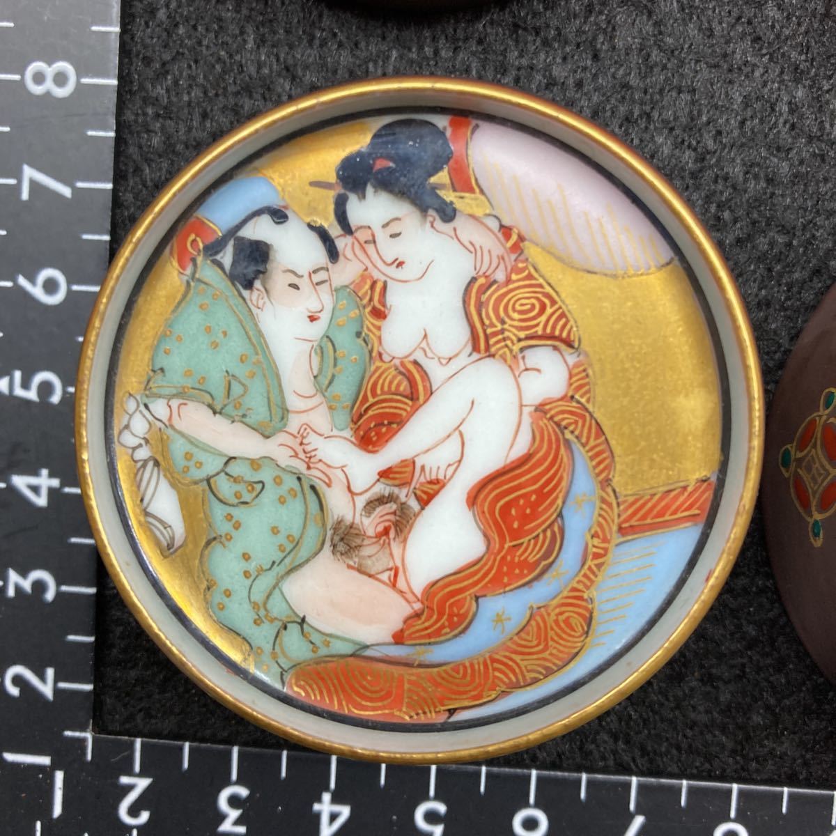 九谷焼 春画 盃 - 金彩 ぐい呑み 酒器 枕絵 色絵 おちょこ Yahoo 