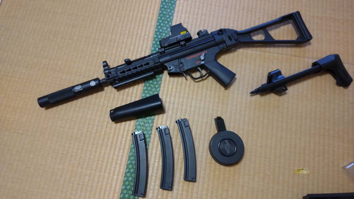 東京マルイ ハイサイクルMP5A5 サイトレール付き ミリタリー 電動ガン