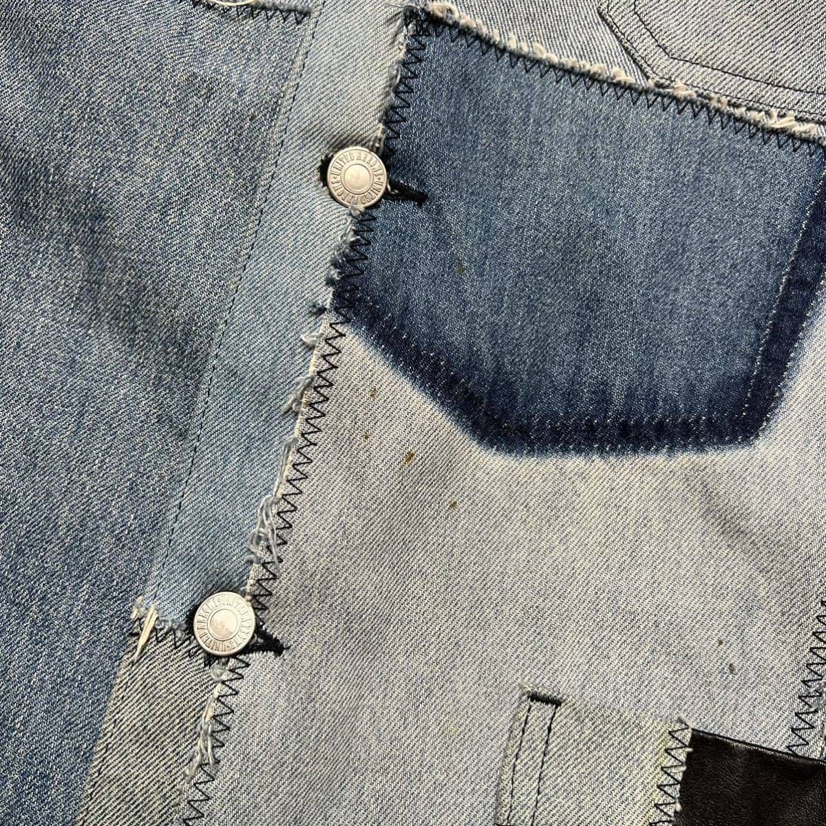 UNITED ARROWS BLUE LABEL Punah plus パッチワーク 再構築 レザー 