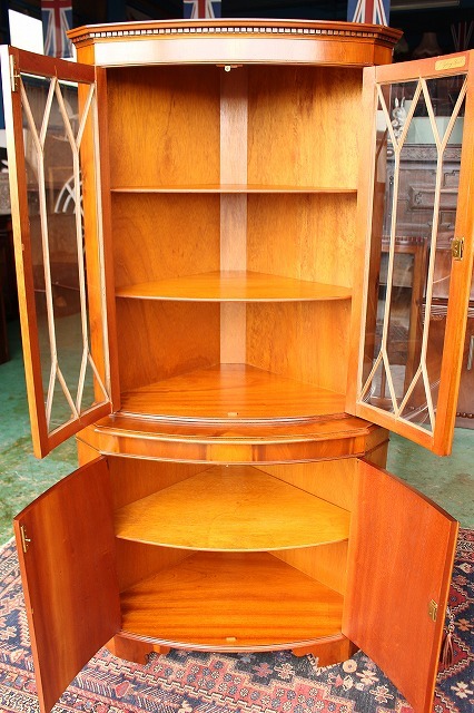 イギリス アンティーク家具 コーナーキャビネット 1930年頃 963A