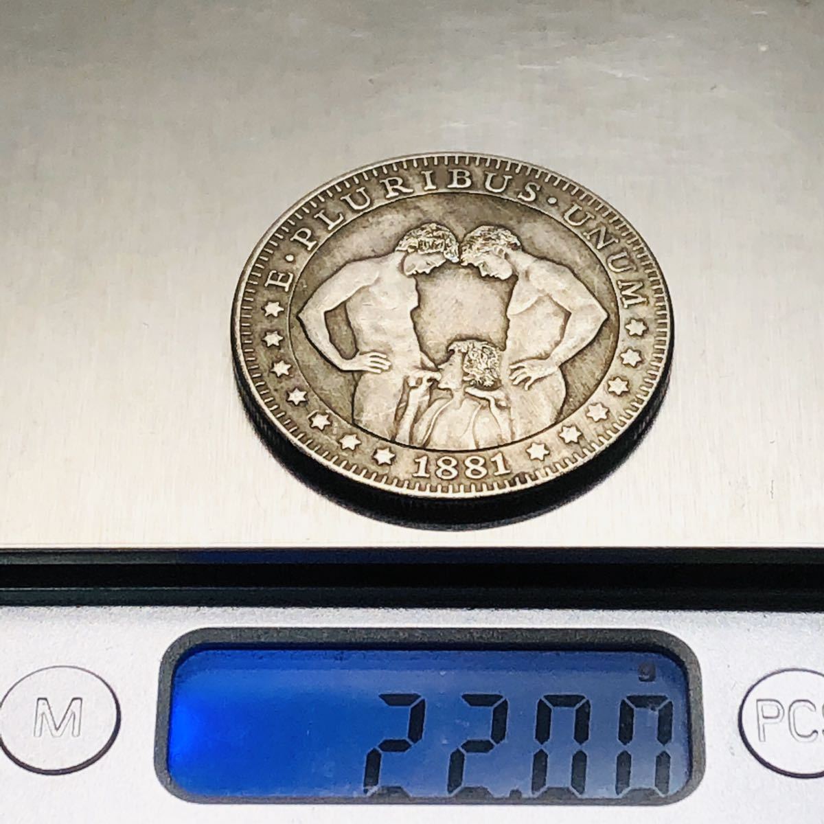 外国硬貨 アメリカ合衆国 ルンペン記念幣 モルガンuc57大型銀貨 22g(北
