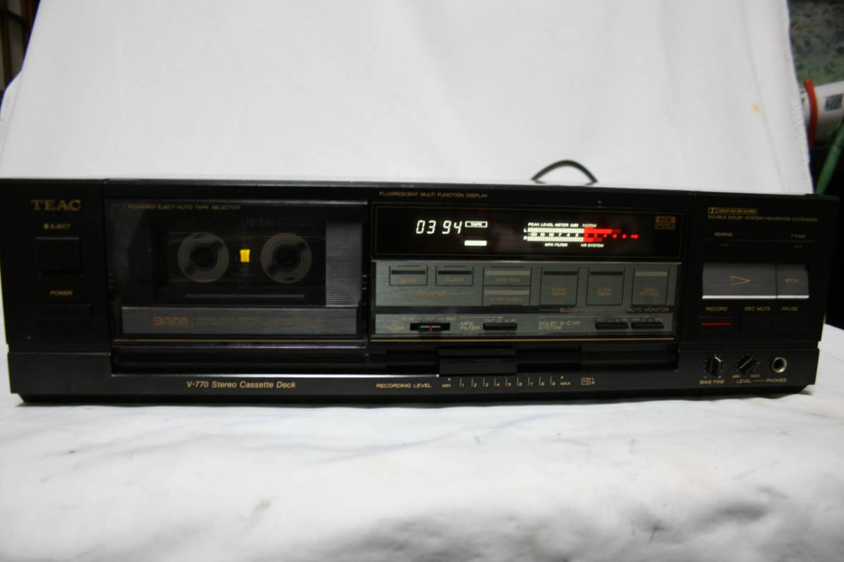 TEAC 3HED，カセットデッキV-770修理品動作OK