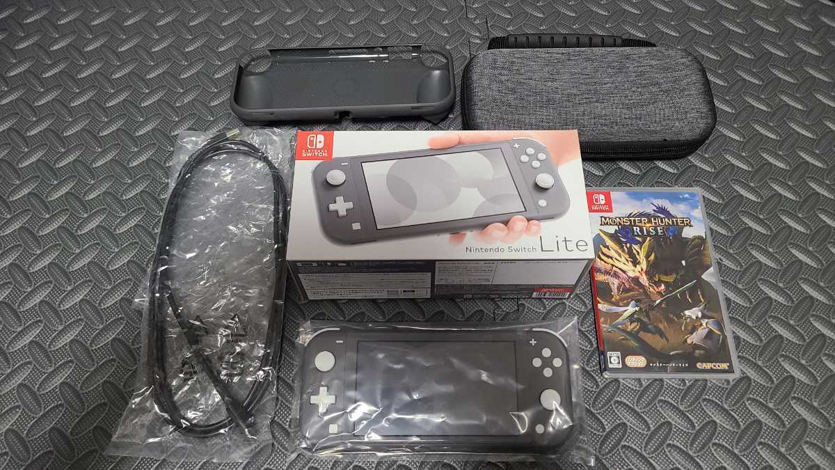 Nintendo Switch Lite グレー モンスターハンターライズ付き 任天堂 Nintendo Switch Lite ニンテンドースイッチ ライト グレー