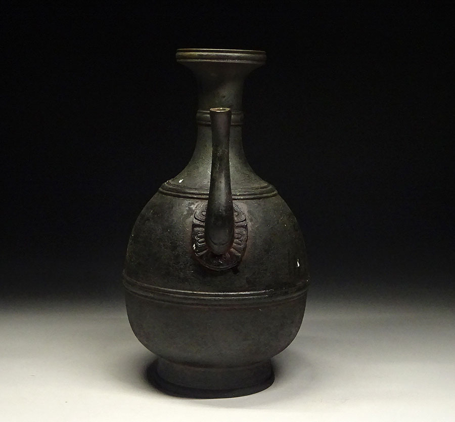 緑屋xi□ 仏教美術 銅製 布薩形 浄瓶 水瓶 密教法具 時代物 i9/9-7783
