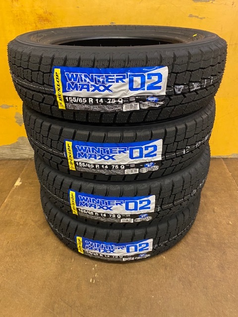 期間限定特価!! 2021年製 155/65R14 WM02 ダンロップウィンターマックス DUNLOP WINTER MAXX 4本セット ④