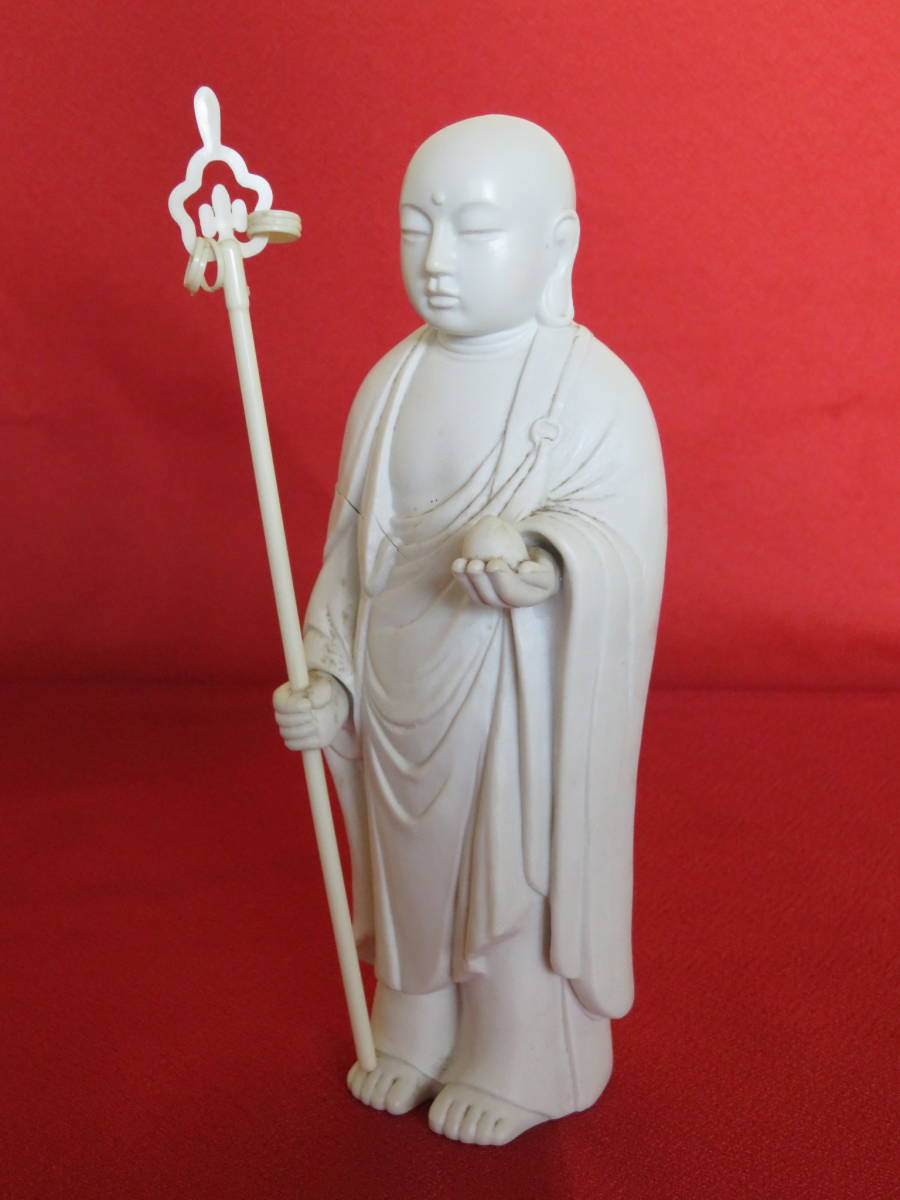 ◇彫刻 地蔵菩薩立像 仏像 仏具 香炉 燭台 ローソク立て おりん りん棒