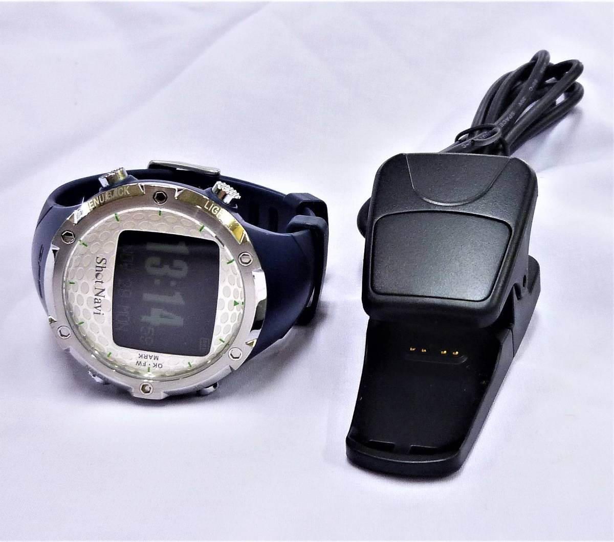 Amazon | Shot Navi W1 Evolve(ショットナビ) ネイビー×シルバー 美品