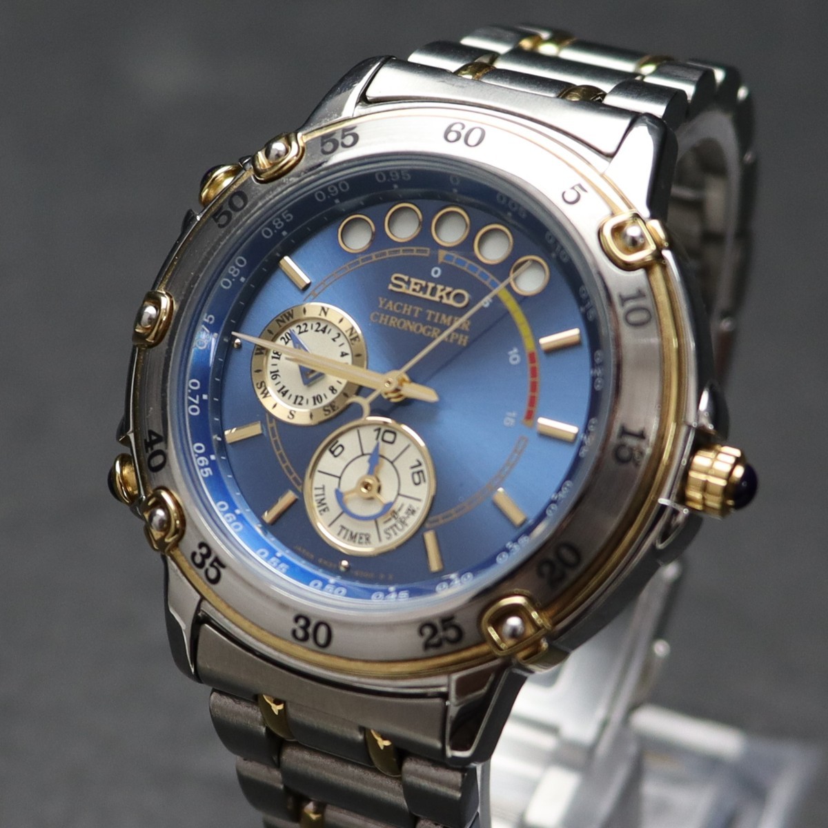 美品 SEIKO YACHT TIMER セイコー ヨットタイマー クロノグラフ 6M37 
