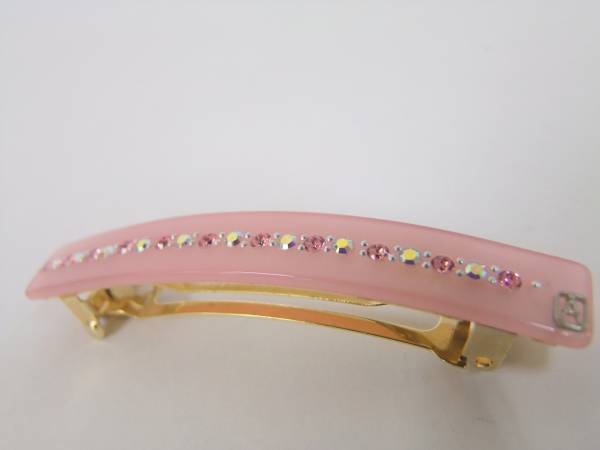 アレクサンドル ドゥパリ バレッタ ピンク ヘアアクセサリー 花