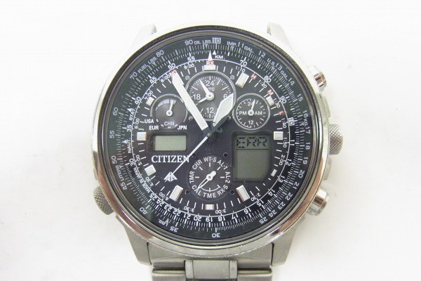 X240-Y12-144◎ CITIZEN シチズン U680-T016677 クロノグラフ メンズ クォーツ 腕時計 現状品③◎