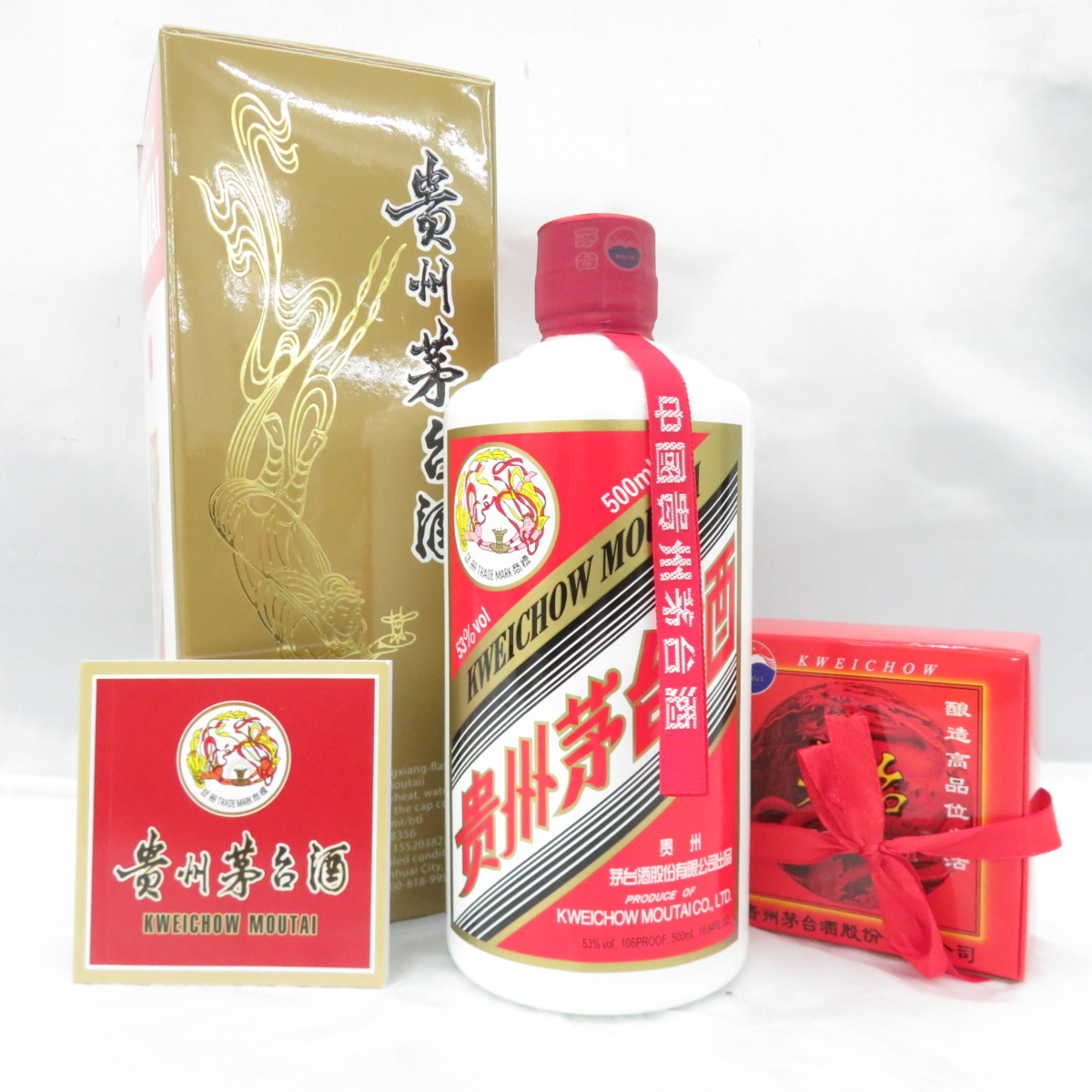 【未開栓】貴州茅台酒 マオタイ酒 天女ラベル 2020 MOUTAI KWEICHOW 中国酒 500ml 53% 967.5g 箱/冊子/グラス付き 10874534