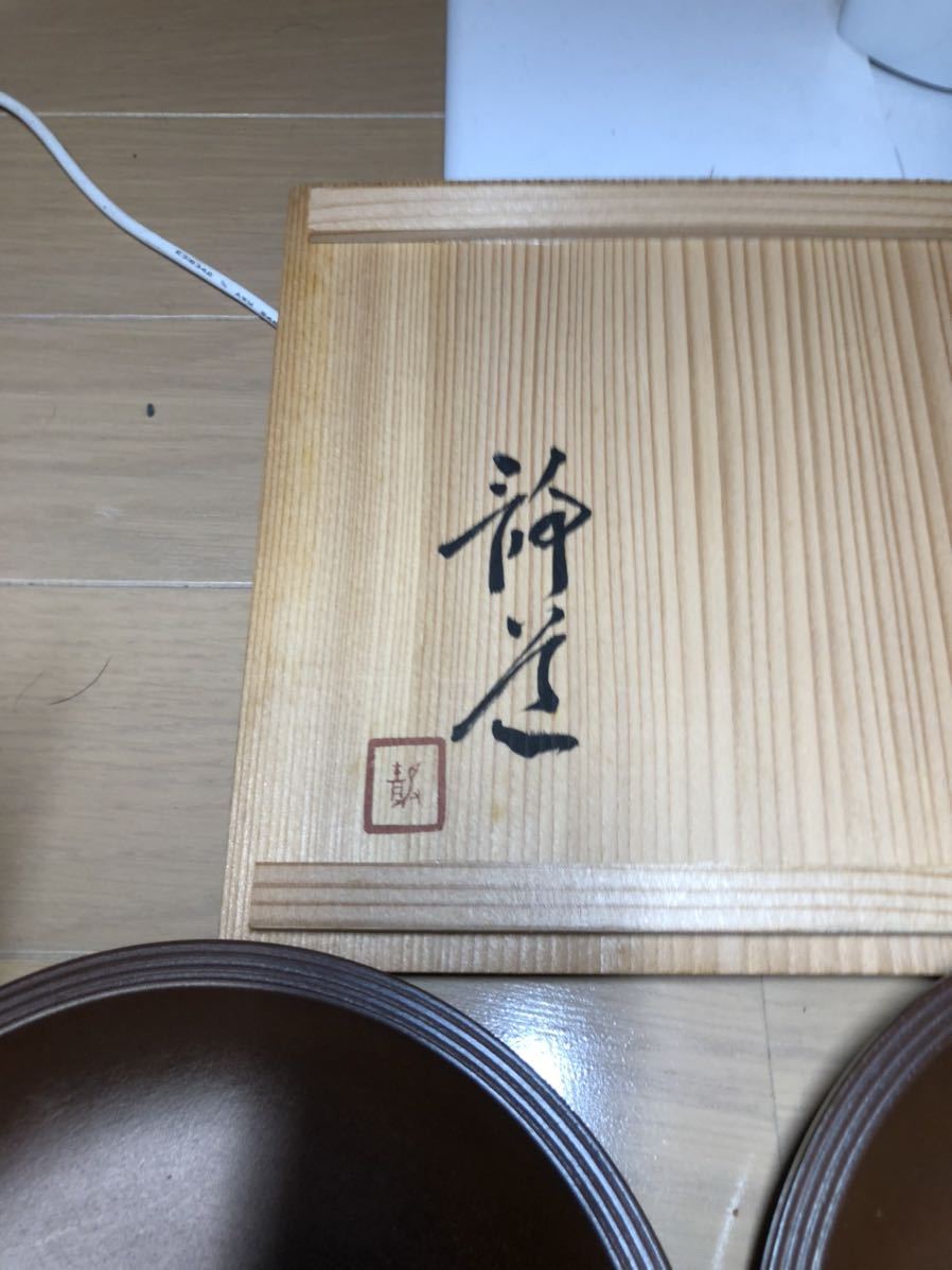 作家物　木工芸　銘々皿　昆虫柄　五脚　讃岐彫？煎茶道具 共箱 茶道具 共箱 花模様