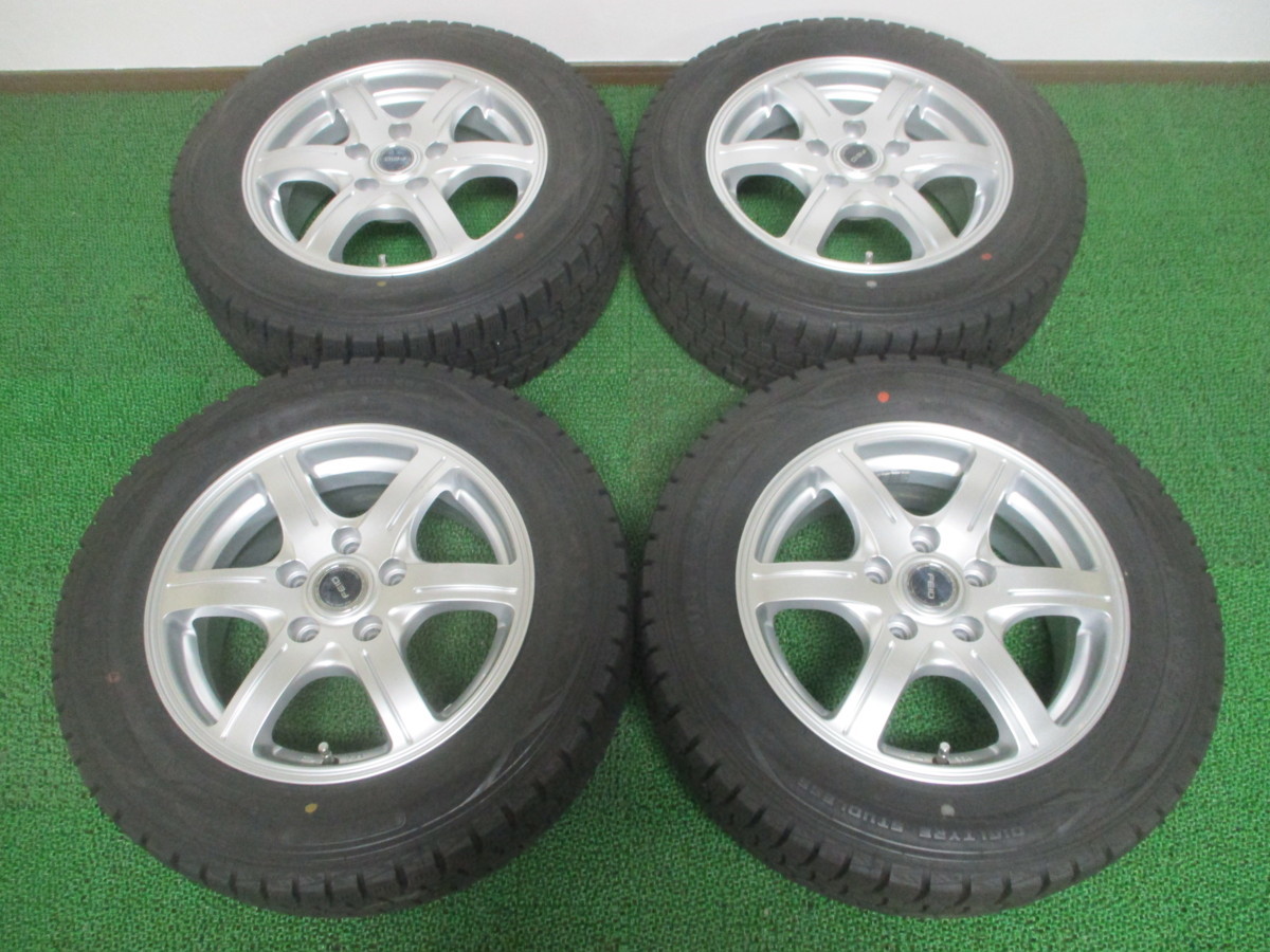 H866【送料無料 SALE品!!】195/65R15 超溝高 スタッドレス WINTERMAXX WM01 17年製 アルミ付 4本 激安 クラウン セレナ ストリーム 等に ♪