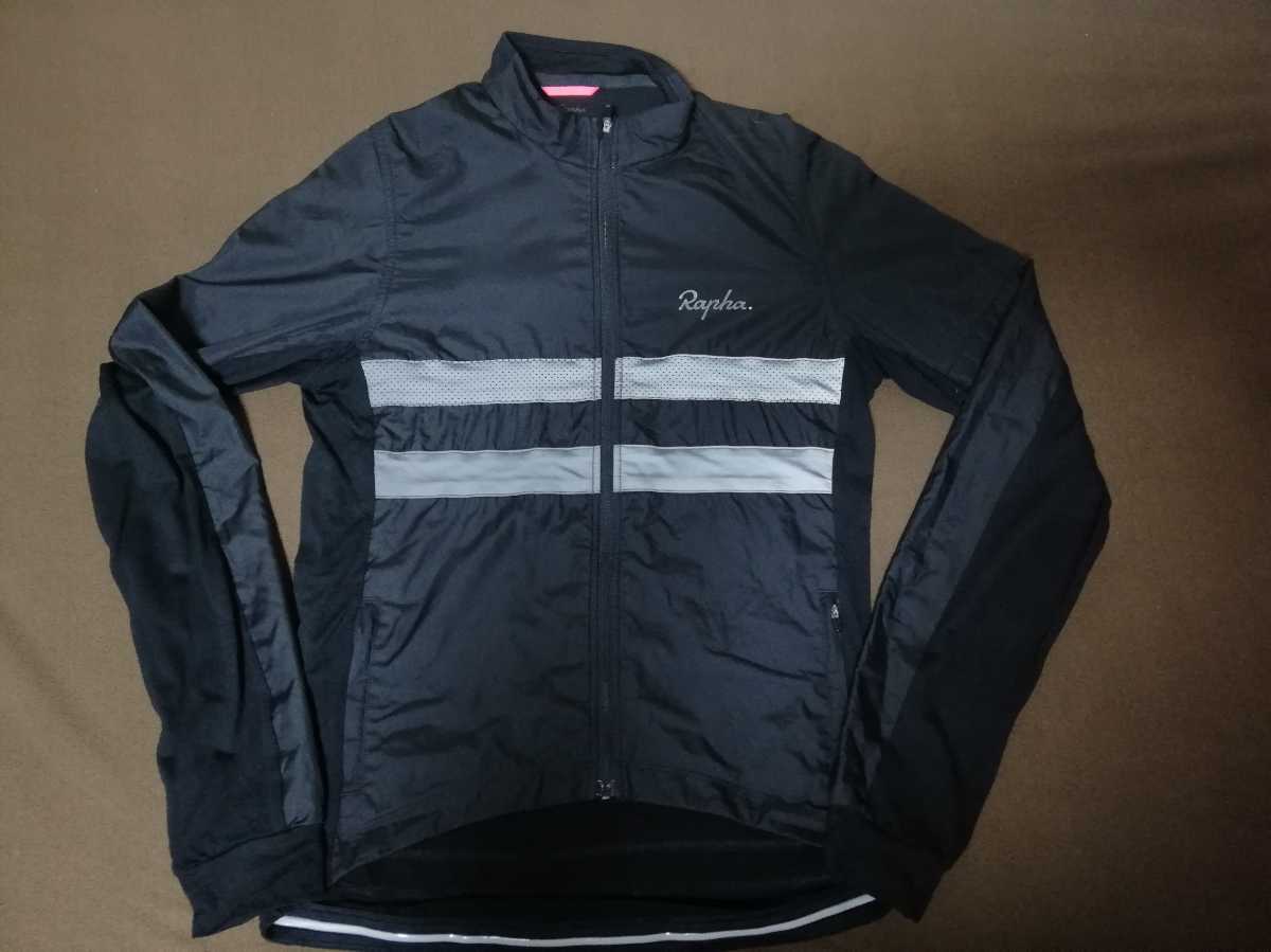 美品】Rapha Men's Brevet Long Sleeve Windblock Jersey 男性 S 黒