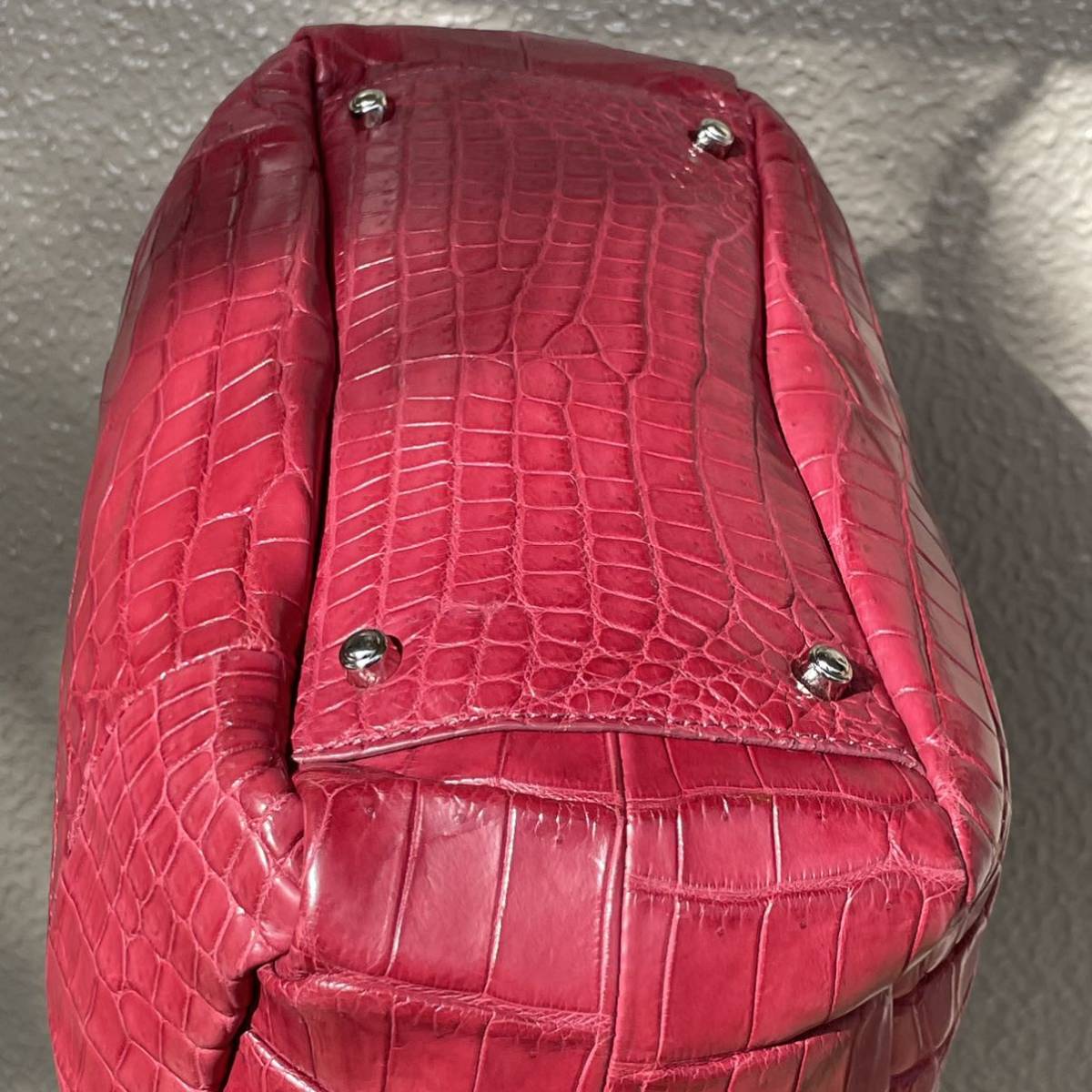 1円スタート 【Genuine Crocodile Skin】クロコダイル 極美品 本物証明 