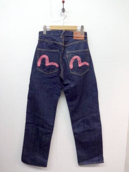 純正半額 KZ733☆EVISU 2001 No.2 ピンクカモメデニム☆30☆濃紺 