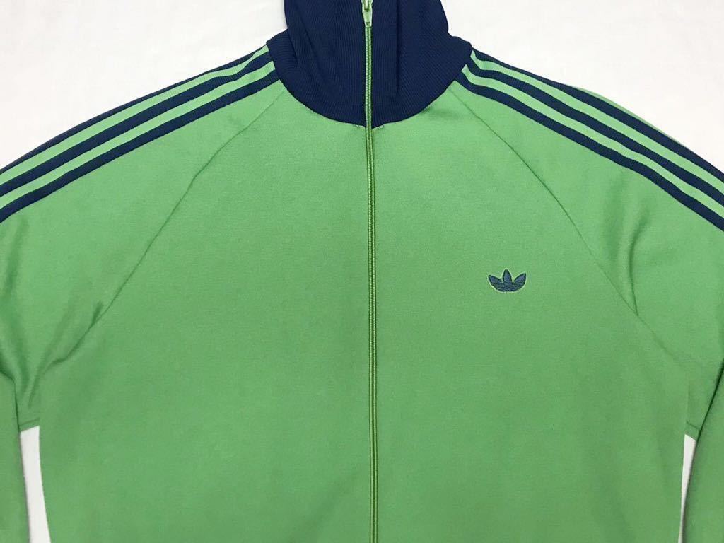 希少 4 美品 70sビンテージ adidas デサント ADS-4F 黄緑×紺 グリーン