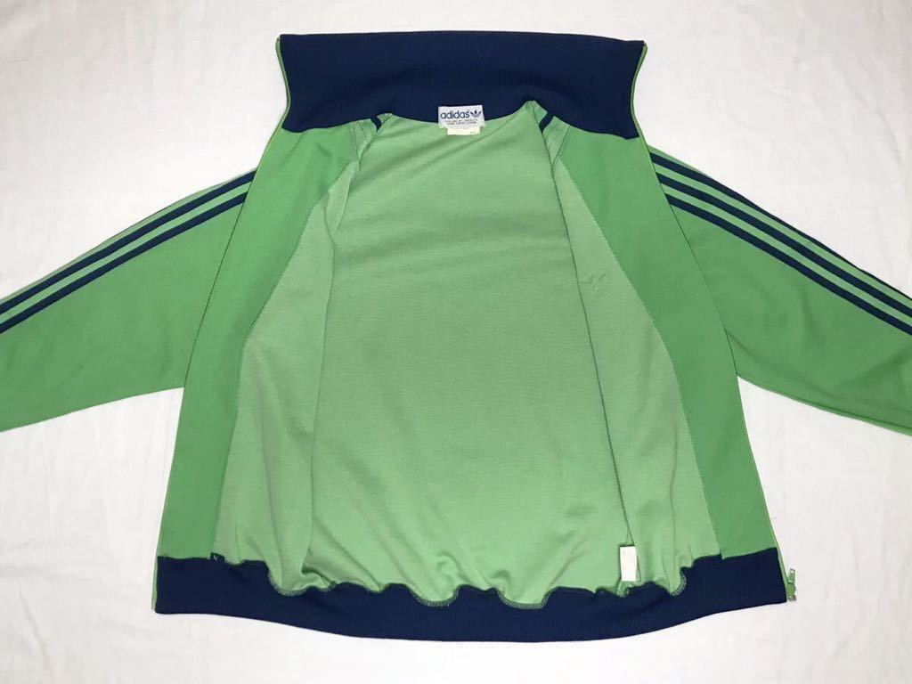 希少 4 美品 70sビンテージ adidas デサント ADS-4F 黄緑×紺 グリーン