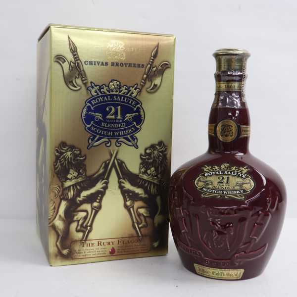 ROYAL SALUTE（ロイヤルサルート）21年 40% 700ml 茶陶器（重量1339g