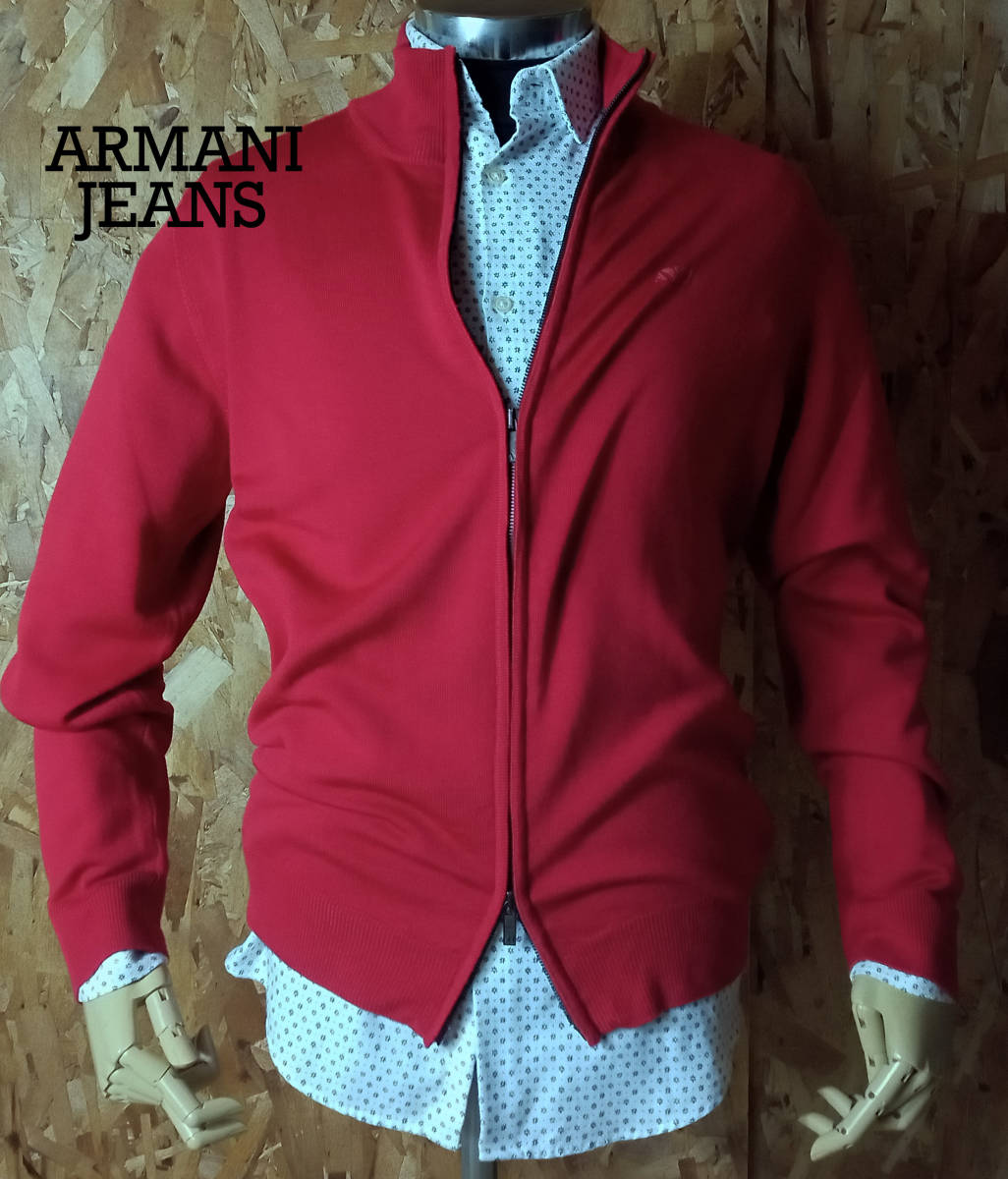 アルマーニジーンズのインナーに最適なジップアップニットsizel 国内正規品 セーター 売買されたオークション情報 Yahooの商品情報をアーカイブ公開 オークファン Aucfan Com