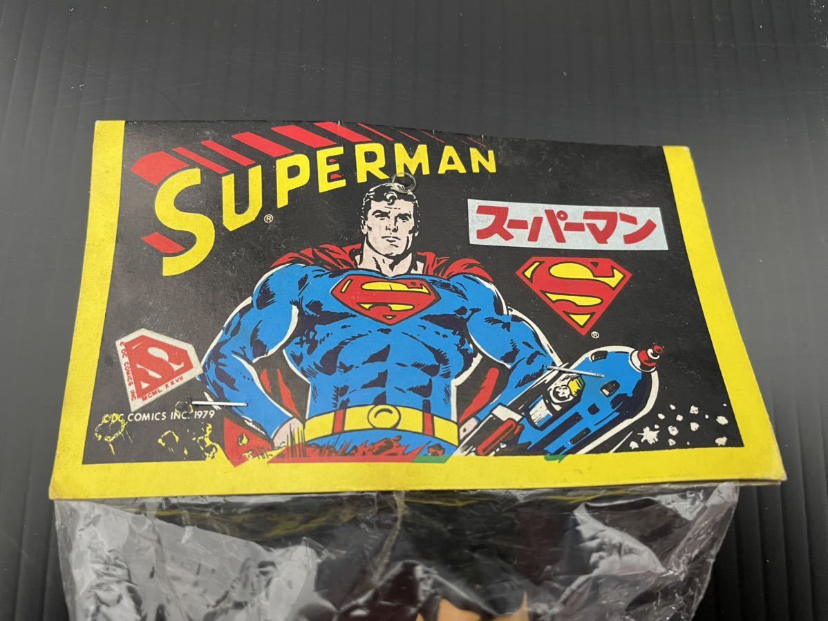 1129s3)DCコミックス スーパーマン ソフビ人形 本体 約13cm アメリカン