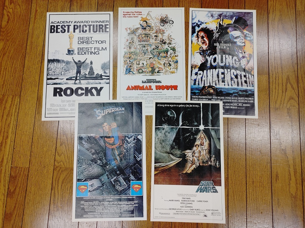 S47 Us Topps社製 映画ポスター 5点セット スター ウォーズ スーパーマン ヤング フランケンシュタイン ロッキ アニマル ハウス その他 売買されたオークション情報 Yahooの商品情報をアーカイブ公開 オークファン Aucfan Com