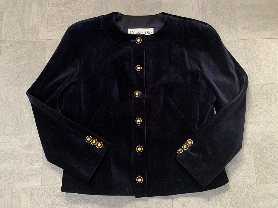 DW10 美品 クリスチャンディオール Christian Dior ベロアジャケット 