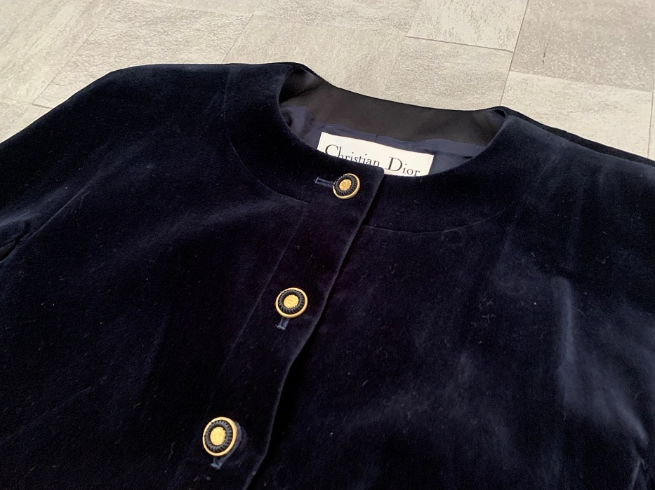 DW10 美品 クリスチャンディオール Christian Dior ベロアジャケット 