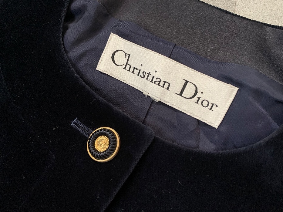 DW10 美品 クリスチャンディオール Christian Dior ベロアジャケット 