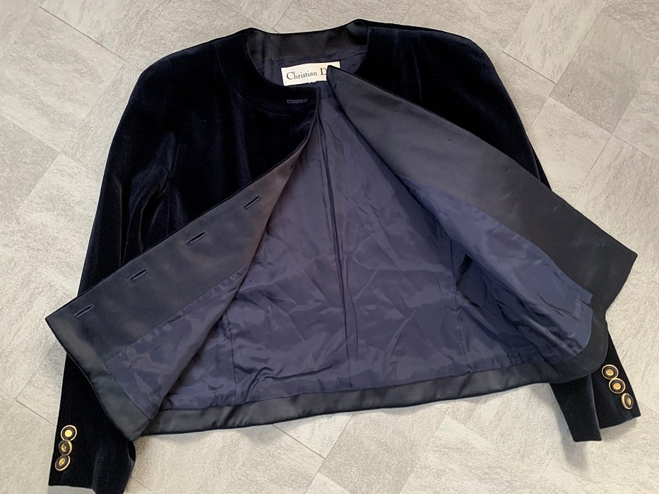 DW10 美品 クリスチャンディオール Christian Dior ベロアジャケット 