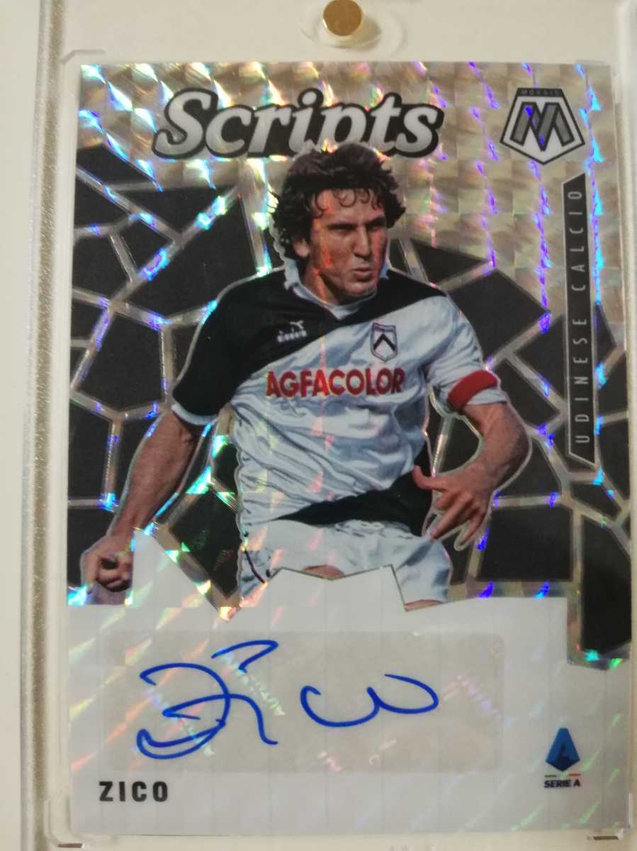 1円開始 2020-21 Panini Mosaic Soccer SerieA Zico auto ジーコ 直筆 