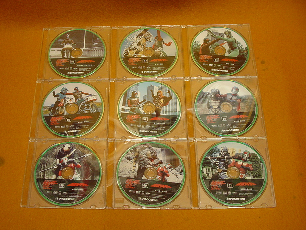9枚セット 仮面ライダー DVDコレクション 53号～☆ディスクのみ