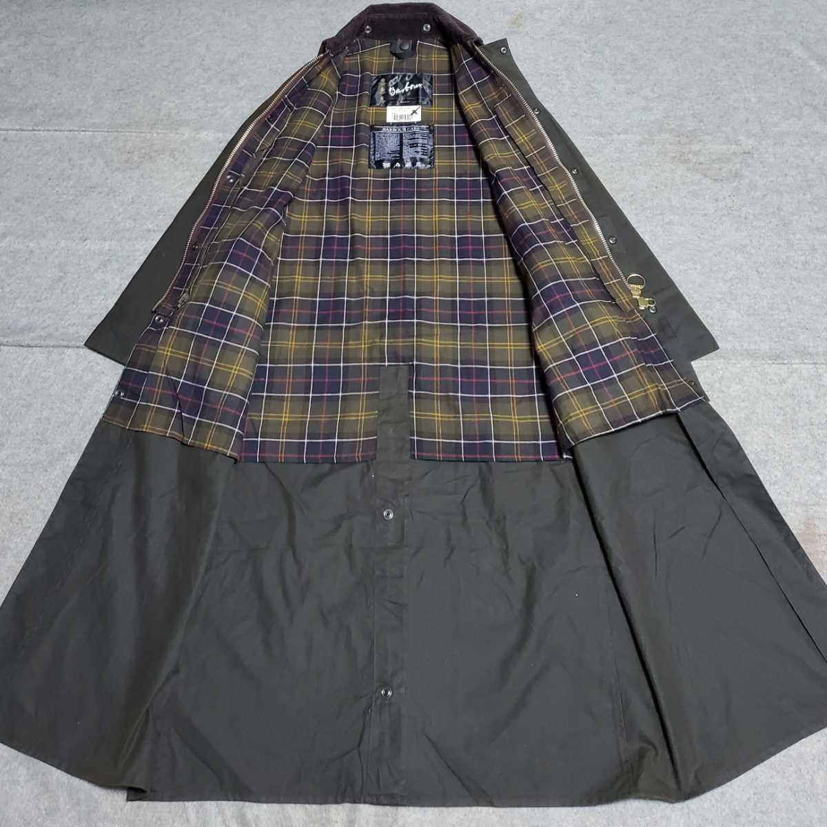 オリーブ Barbour バブアー BEDALE ステンカラーコート オイルド 