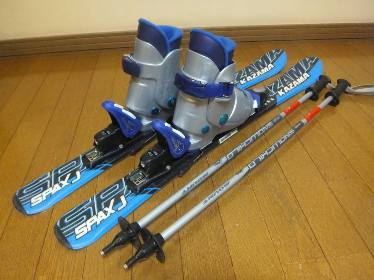 □男児用セット□スキー＊90cm□ブーツ＊19cm□ストック付□