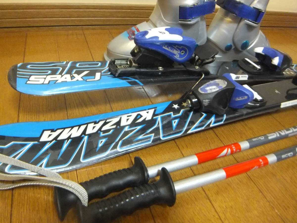 □男児用セット□スキー＊90cm□ブーツ＊19cm□ストック付□