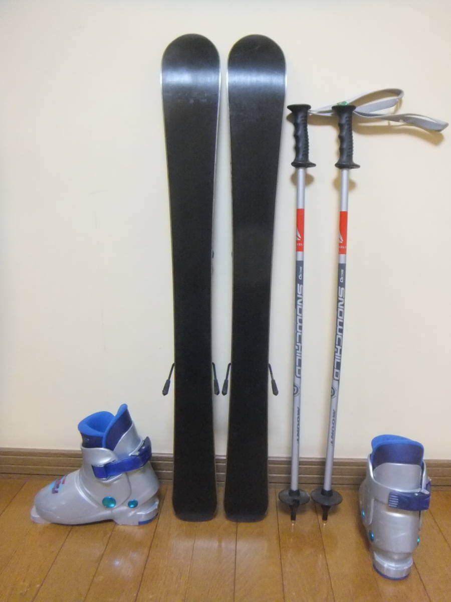 □男児用セット□スキー＊90cm□ブーツ＊19cm□ストック付□